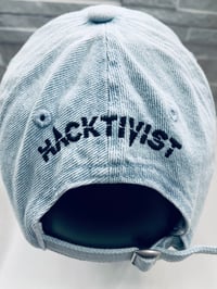 Image 4 of Denim hacktivist dad cap 