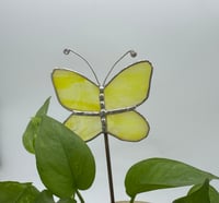 Image 2 of Stained Glass Plant Stake-Yellow