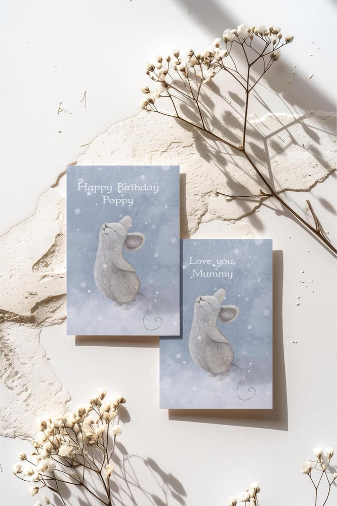 Image of ‘Snow Mouse’ Personalised Card