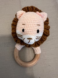Image 2 of Lion Rattle Wooden Teether