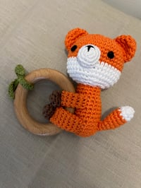Image 2 of Fox Rattle Wooden Teether
