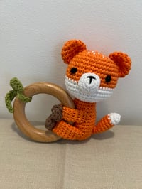 Image 1 of Fox Rattle Wooden Teether