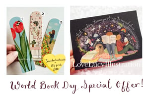 Image of 3 bookmarks + print Special Offer