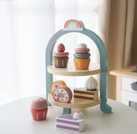 Image 1 of Paloma Wooden High Tea Set