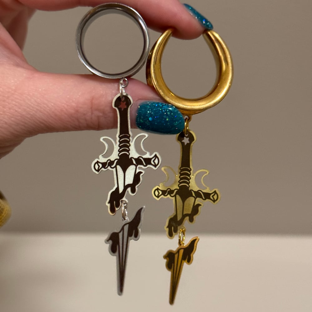 Image of Piercing Dagger Dangles (sizes 4g-2")