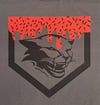 Charleroi Baseball-Head Home Plate Drippy-T-Shirt