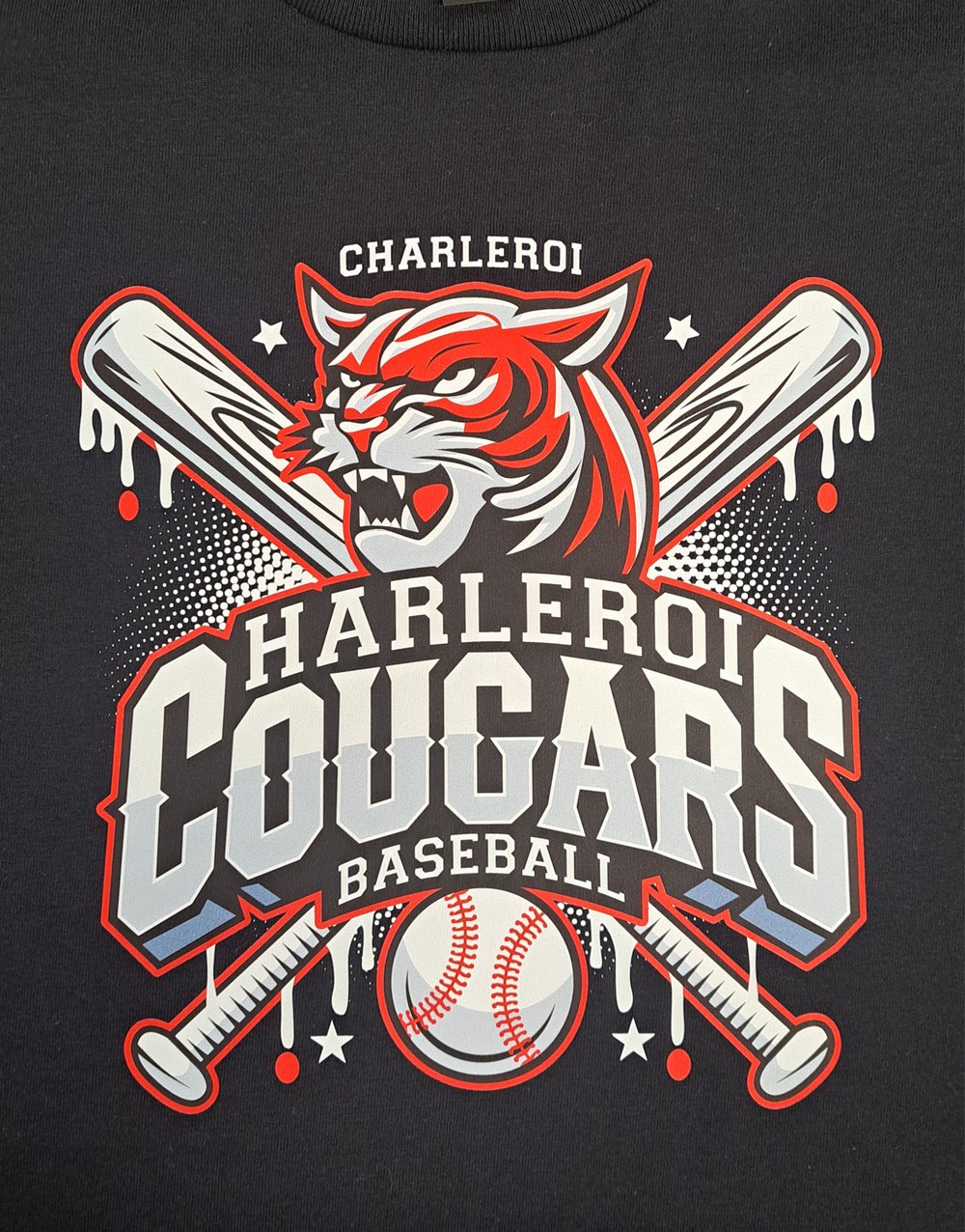 Charleroi Baseball-Drippy Bats-T-Shirt