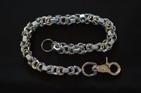 Image 1 of Hex nut wallet chain/necklace (WIDE width w/stainless steel rings)