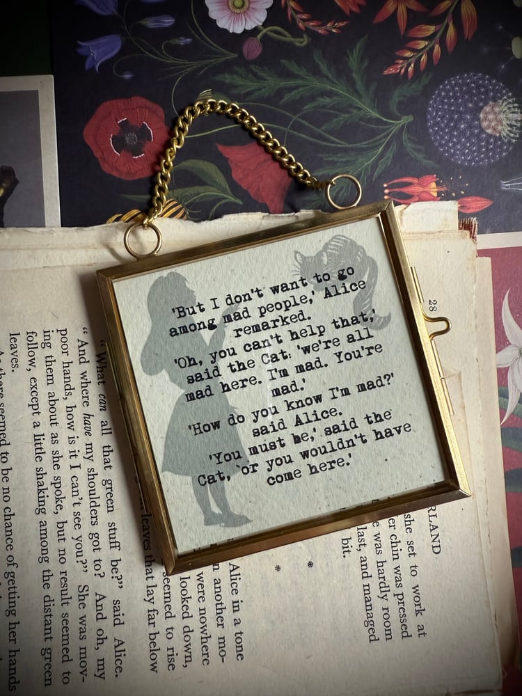 Image of Typographic Framed Wonderland Print