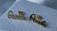 Image 2 of Stud name earrings 