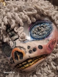 Image 3 of Zombie Poopsie unicorn. Upcycled horror teddy bear. Creepy doll. Handmade Original bear. Unique doll