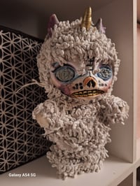 Image 4 of Zombie Poopsie unicorn. Upcycled horror teddy bear. Creepy doll. Handmade Original bear. Unique doll