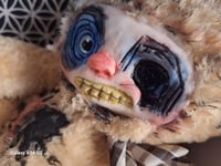 Image 3 of Upcycled handmade unique horror bear. Creepy teddy. Gothic doll, bear 
