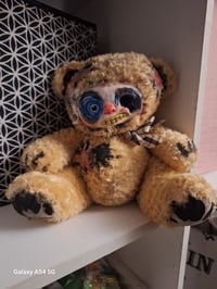 Image 4 of Upcycled handmade unique horror bear. Creepy teddy. Gothic doll, bear 