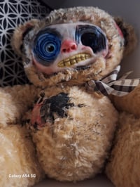 Image 5 of Upcycled handmade unique horror bear. Creepy teddy. Gothic doll, bear 