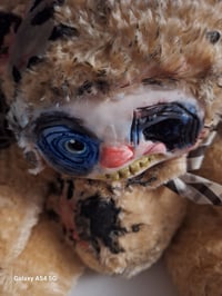 Image 7 of Upcycled handmade unique horror bear. Creepy teddy. Gothic doll, bear 