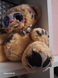 Image 8 of Upcycled handmade unique horror bear. Creepy teddy. Gothic doll, bear 