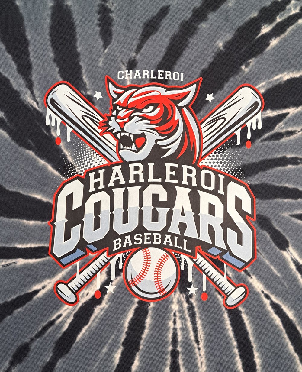 Charleroi Baseball-Drippy Bats-Tie Dye-T-Shirt