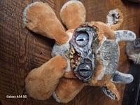 Image 4 of Haunted horror bear. Custom made doll. Handmade ugly halloween creepy teddy bear. 