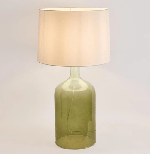 Image of Green Glass Lamp 