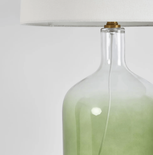 Image of Green Glass Lamp 