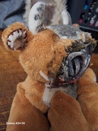 Image 13 of Haunted horror bear. Custom made doll. Handmade ugly halloween creepy teddy bear. 