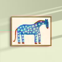 Blue Horse Print