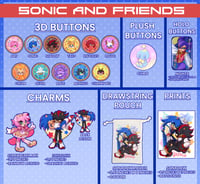 Sonic and Friends (Buttons, Charms, Pouches, and Prints)