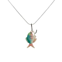 Image 2 of Bitterling Fish Charm Necklace