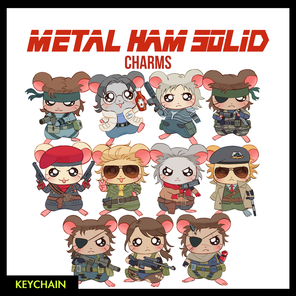 [KATORO] Metal Ham Solid Keychains