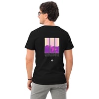 Image 5 of VCS Japanese Purple Sea Designer Luxury Modern Unisex Organic Cotton Graphic Fashion T-Shirt