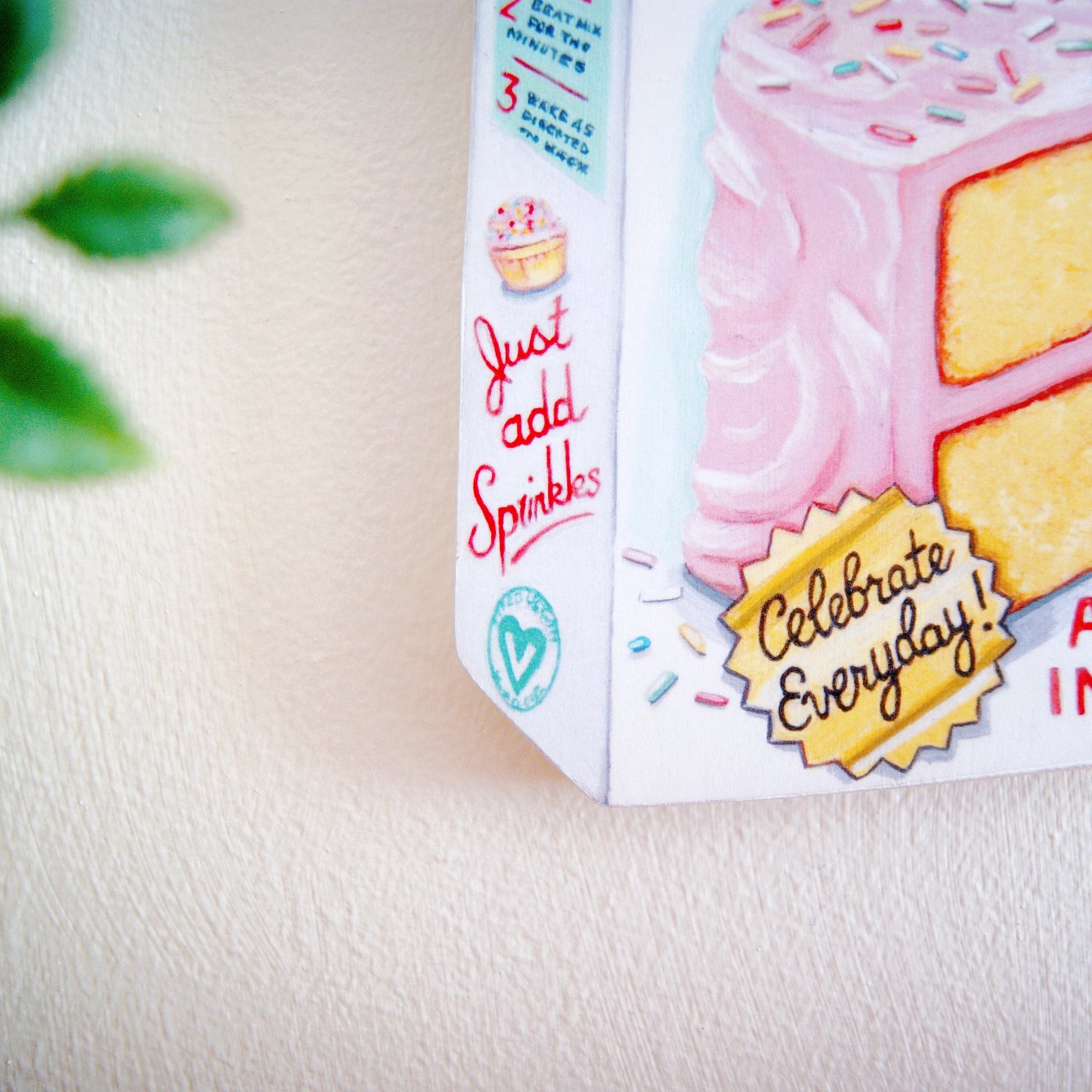 Image of Cake Mix box plaque 