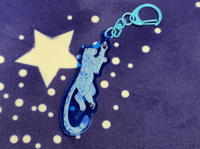 Image 1 of Blue Snow Leopard Keychain
