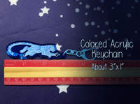 Image 2 of Blue Snow Leopard Keychain