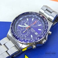 Image 1 of 2014 Seiko Flightmaster SND255 Blue Pilot's Chronograph (7t92-0CF0)