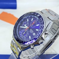 Image 4 of 2014 Seiko Flightmaster SND255 Blue Pilot's Chronograph (7t92-0CF0)