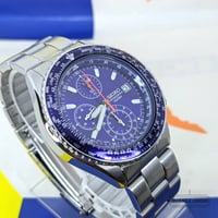 Image 5 of 2014 Seiko Flightmaster SND255 Blue Pilot's Chronograph (7t92-0CF0)