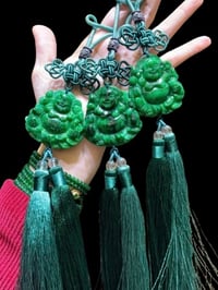 Image 5 of Buddha Imperial Jade Good Fortune Hanger (Green)