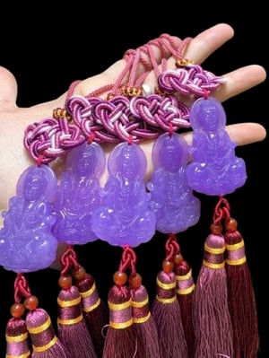 Image of Kuan Yin Purple Aventurine Good Fortune Hanger