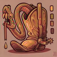 SNAKE IN MY BOOT PAINTING