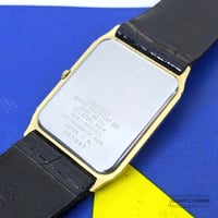 Image 5 of 1989 Seiko Quartz 'Tank' Gold Texture Dial Dress Watch (5E31-5A10)