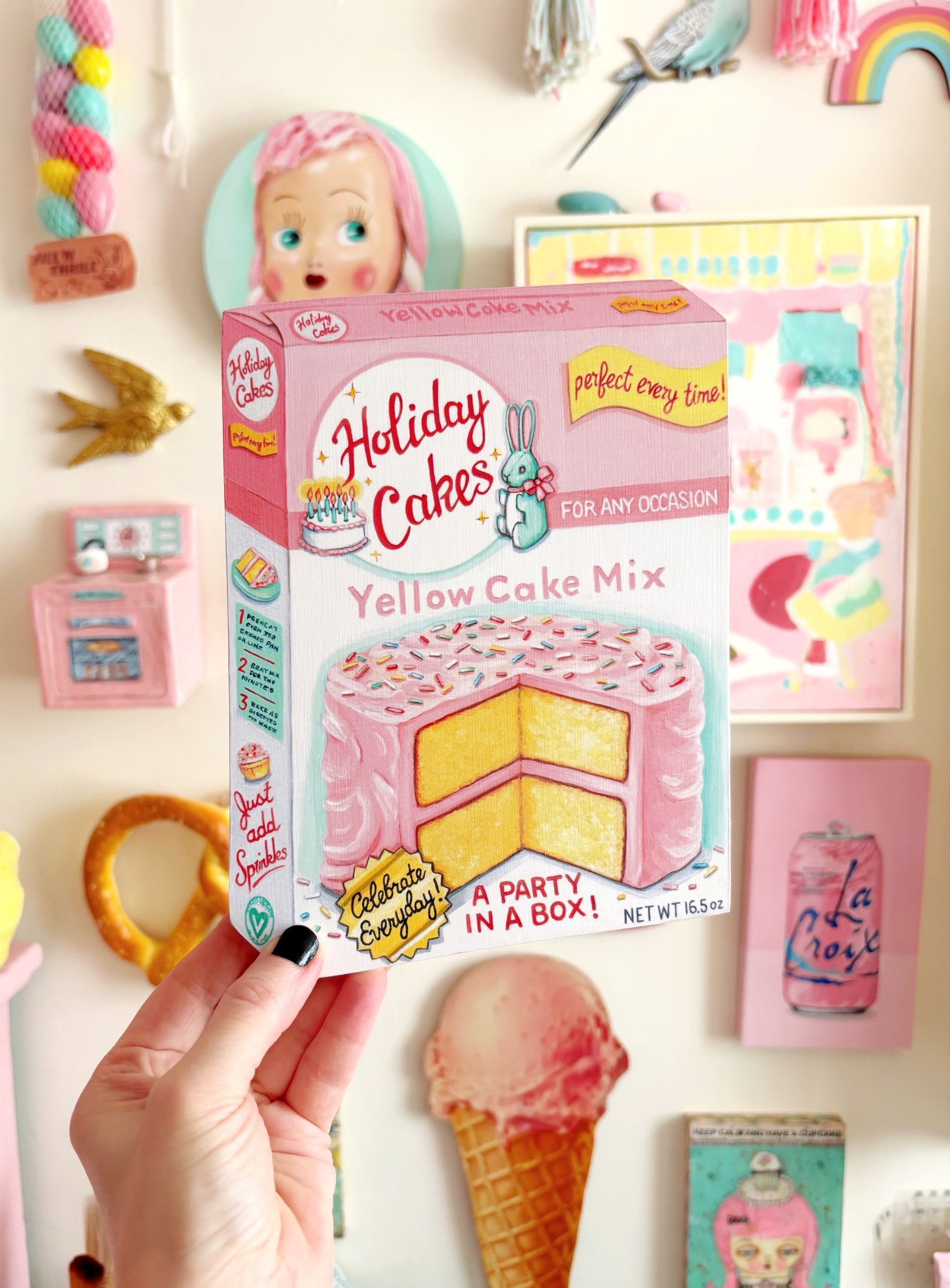 Image of Cake Mix box plaque 