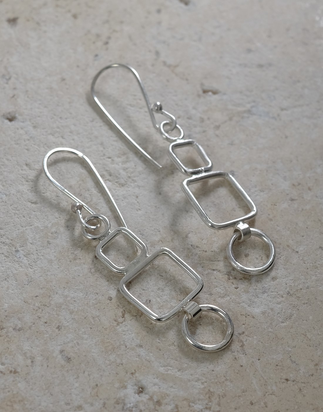 Image of Squares and a Circle in Sterling