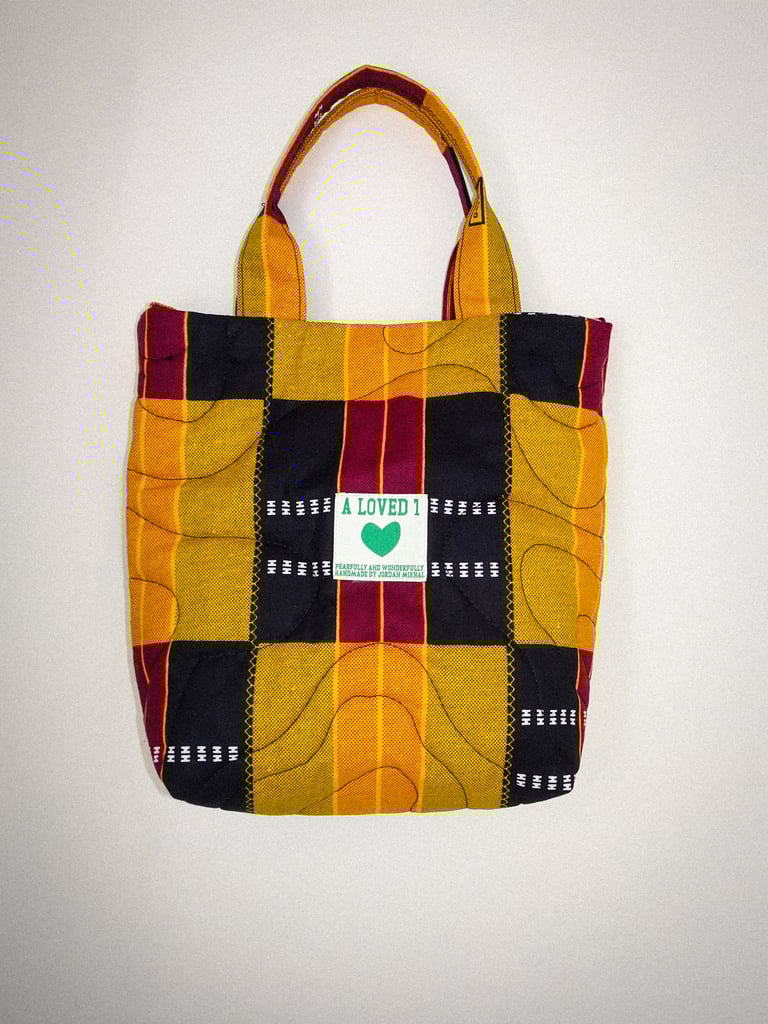 Butter Hopscotch Quilted Tote Bag- Small Image 2
