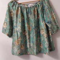 KylieJane Etta top- vintage floral green mist