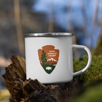 Image 4 of "Human Decency Check & Celebrating the National Park Service" Enamel Mug