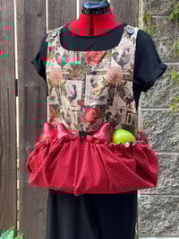 Image 1 of Adult cross back harvest and garden apron, roses