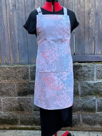 Image 1 of Adult canvas full apron, pastel floral