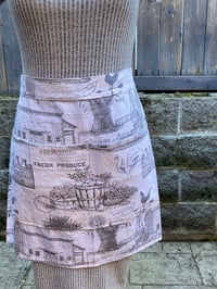 Image 1 of Adult canvas, cotton half apron, farm print