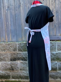 Image 2 of Adult canvas full apron, pastel floral